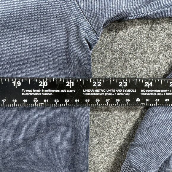 Nike Golf Shirt Men's Large Navy Polo Long Sleeve Collared VTG - Picture 5 of 8